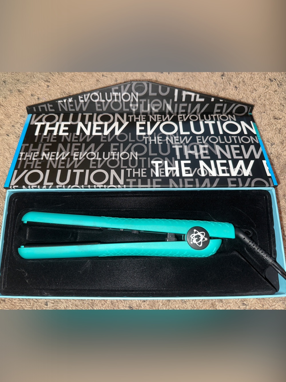 Evalectric Iconix LED Straightener Flat Iron - Aqua Blue (With Box)
